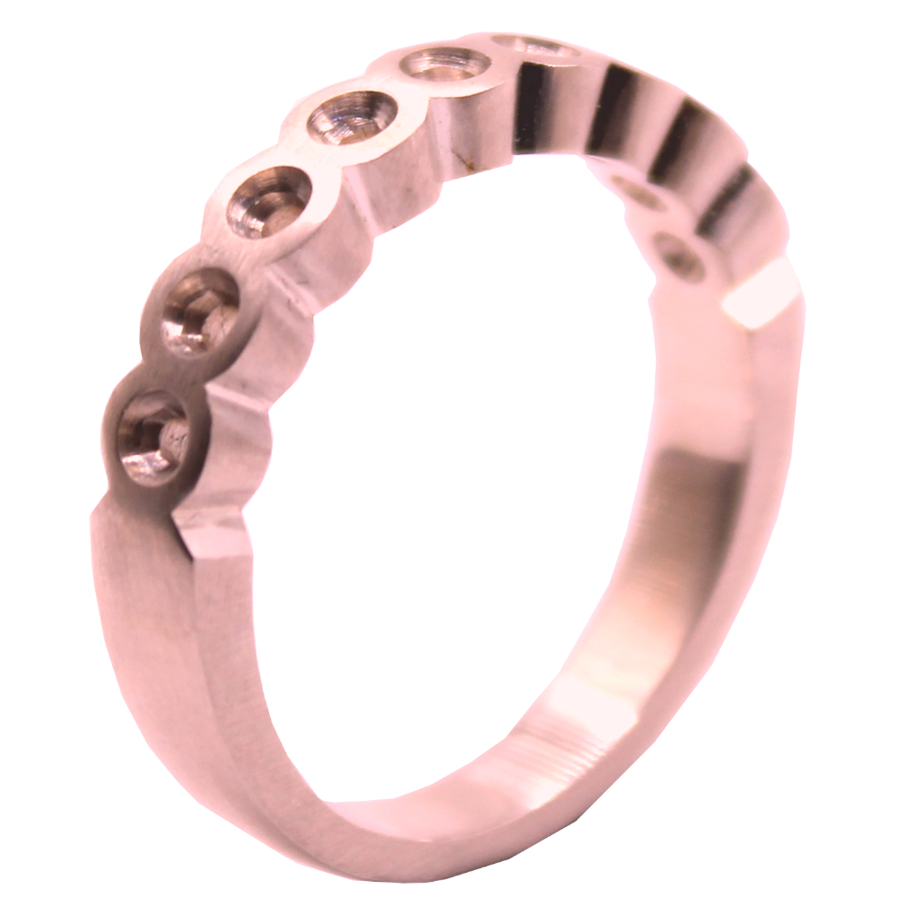 ALLIANCE ARCEAU SERTI CLOS OR ROSE
