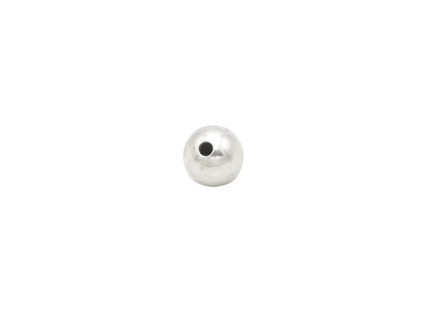 BOULE LISSE 1 TROU ARGENT 4MM
