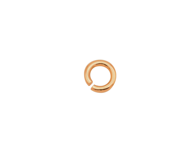 ANNEAU DE BOUT 3.5MM OR ROUGE