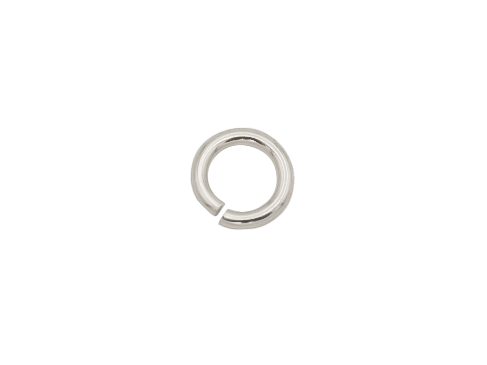 ANNEAU DE BOUT 5MM OR GRIS 9K