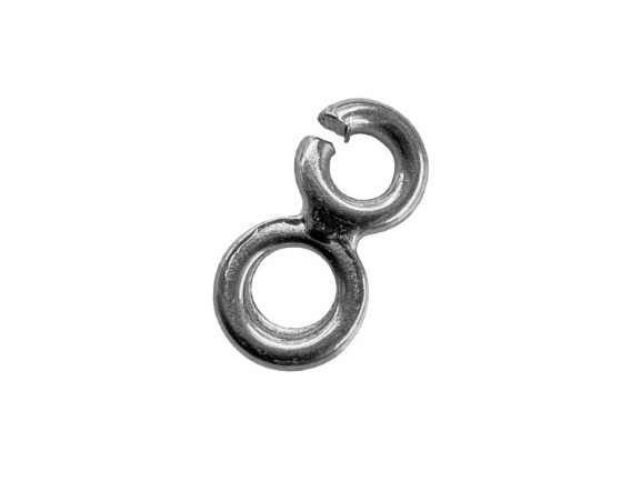 ANNEAU EN 8 OR GRIS