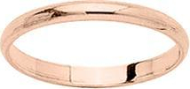 ALLIANCE 1/2 JONC 2 MM OR ROSE