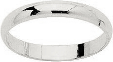 ALLIANCE DEMI JONC 3 MM OR GRIS
