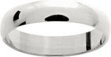 ALLIANCE DEMI JONC 4 MM OR GRIS