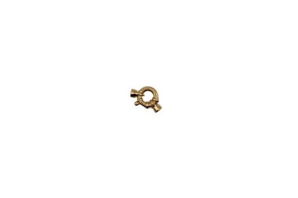 ANNEAU MARIN LEGER AVEC EMBOUTS 8 MM OR JAUNE