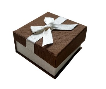 ECRIN BAGUE CHOCOLAT AVEC NOEUD