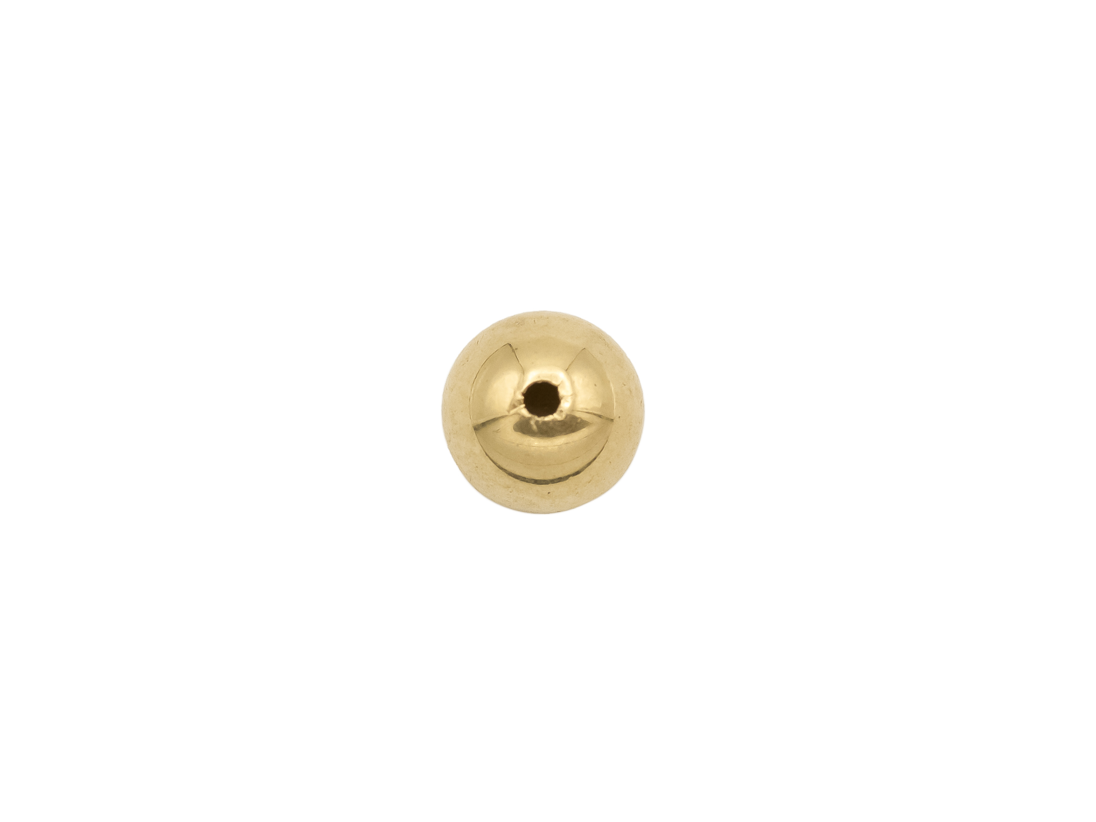BOULE 1 TROU 8MM OR JAUNE