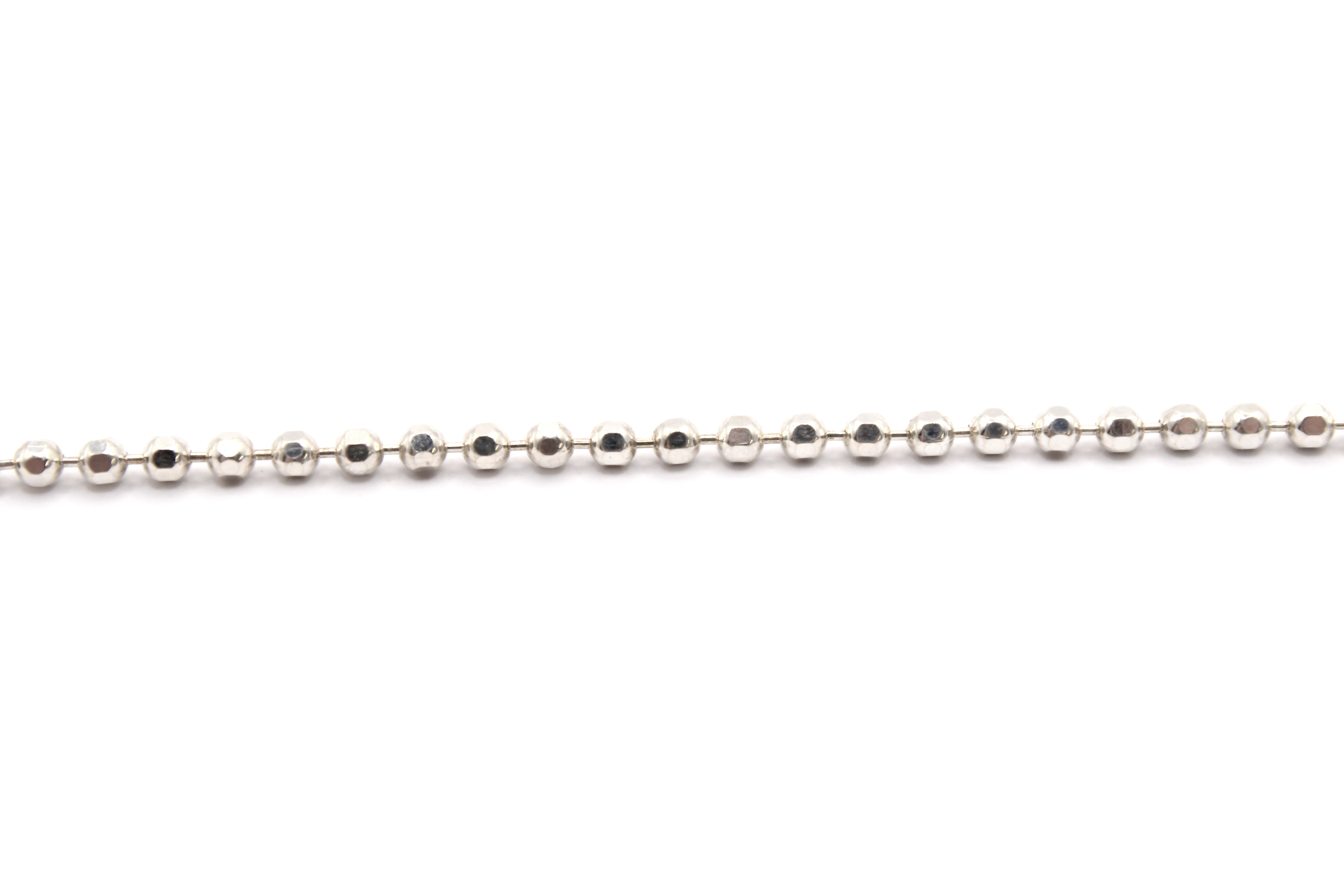 MAILLE BOULE FACETTEE ARGENT 1.5MM