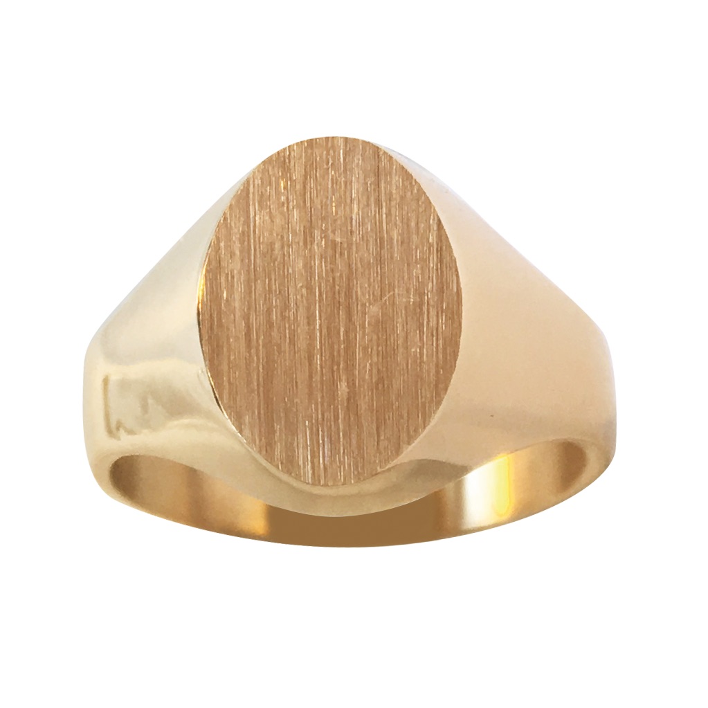 CHEVALIERE ESTAMPEE MASSIVE OVALE 12  X 8MM