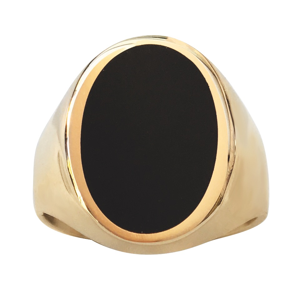 CHEVALIERE FONTE ONYX OVALE 17  X 13MM