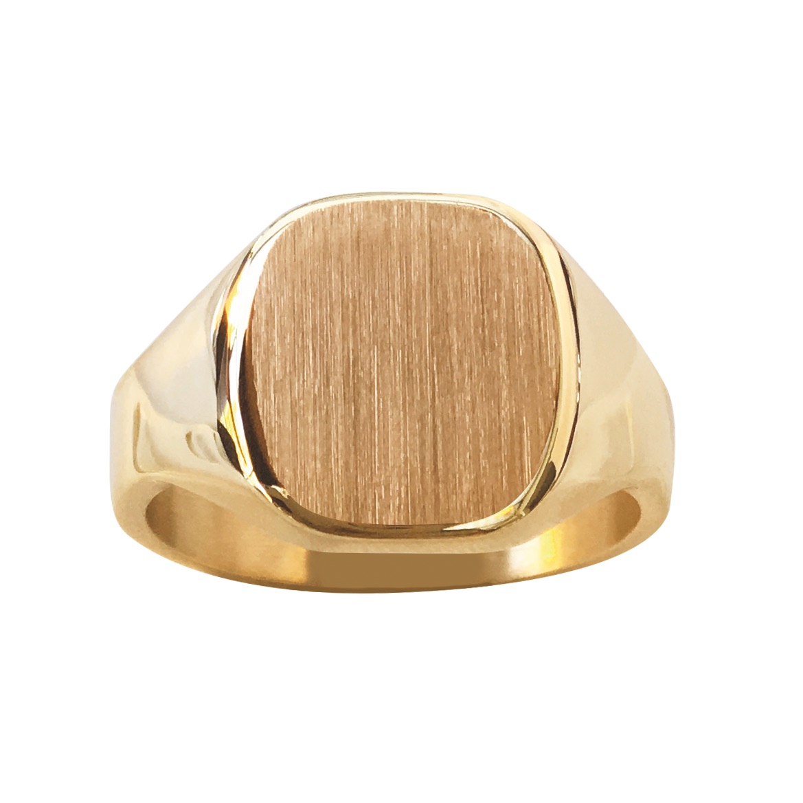 CHEVALIERE FONTE MASSIVE CARREE 13 X 12MM