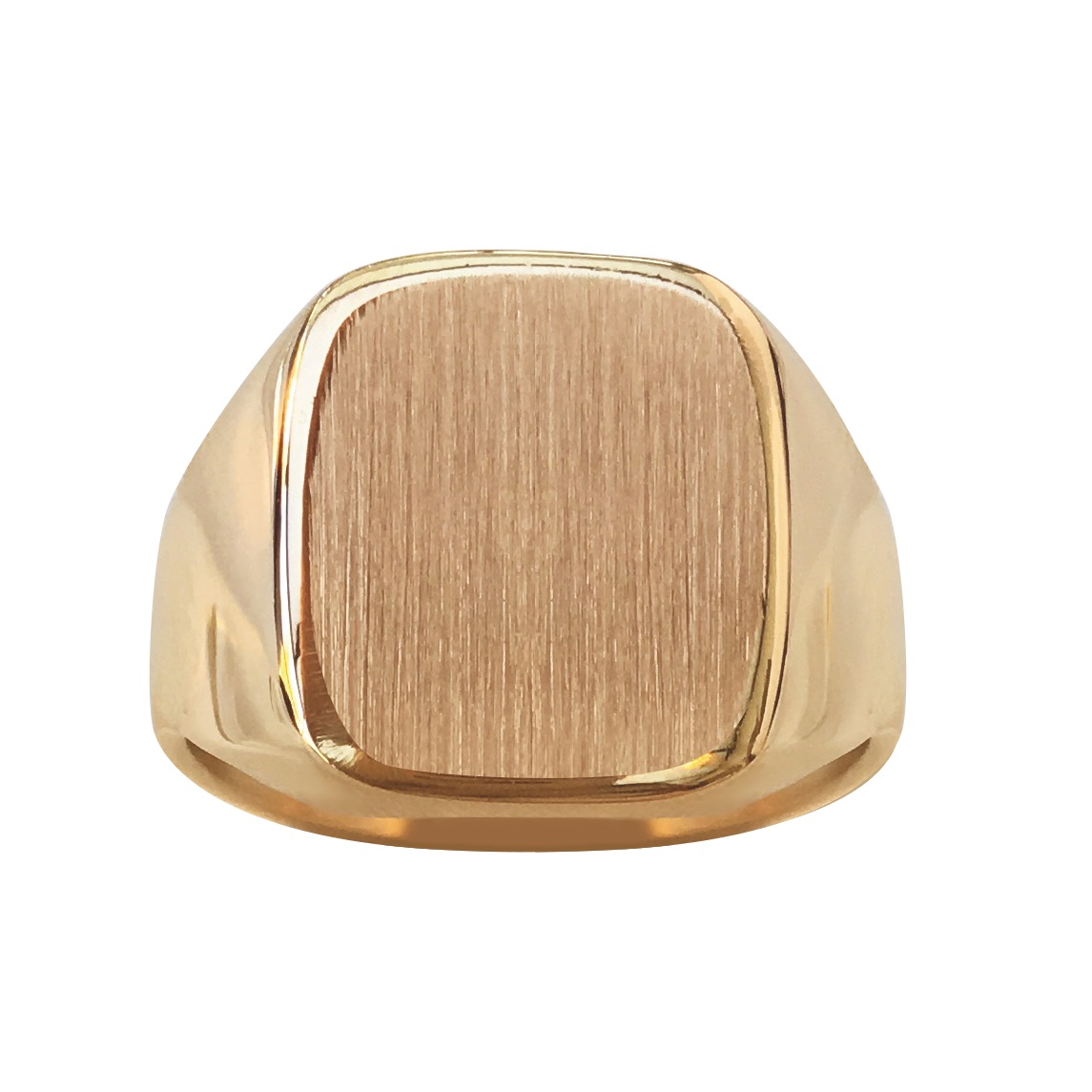CHEVALIERE FONTE MASSIVE CARREE 14 X 13MM