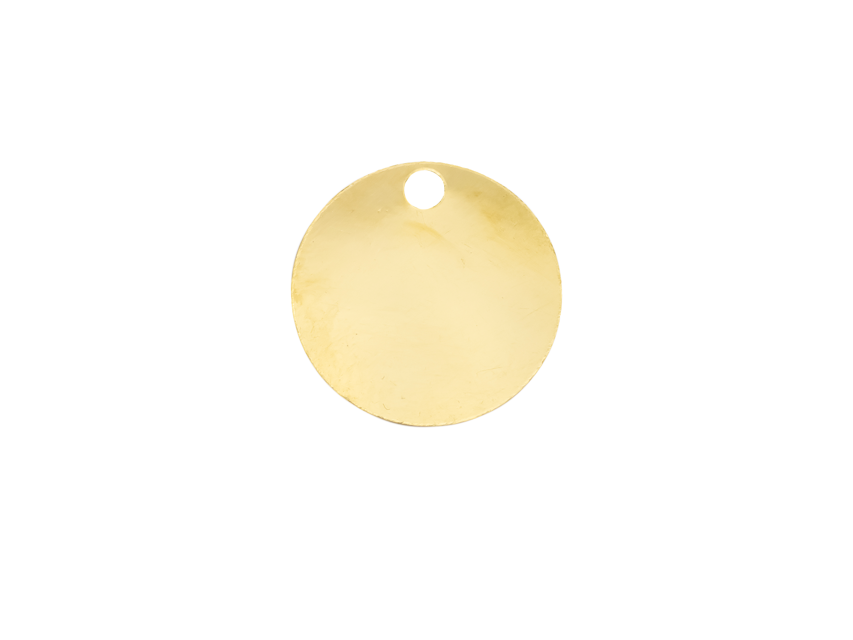 MEDAILLE RONDE 1 TROU 20X20MM OR JAUNE